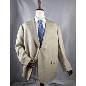 Vintage Southwick Plaid Blazer Suit Jacket Sport Coat Made In USA Men 48 R Stain